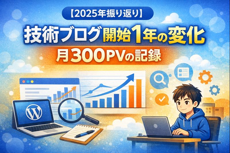 【2025年振り返り】技術ブログ開始1年の変化｜月300PVの記録